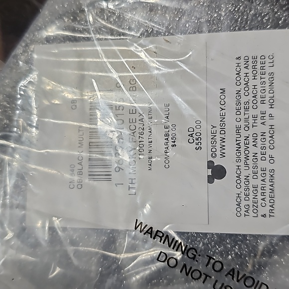 NWT Disney X Coach Mickey Mouse Ear Bag - Picture 5 of 5
